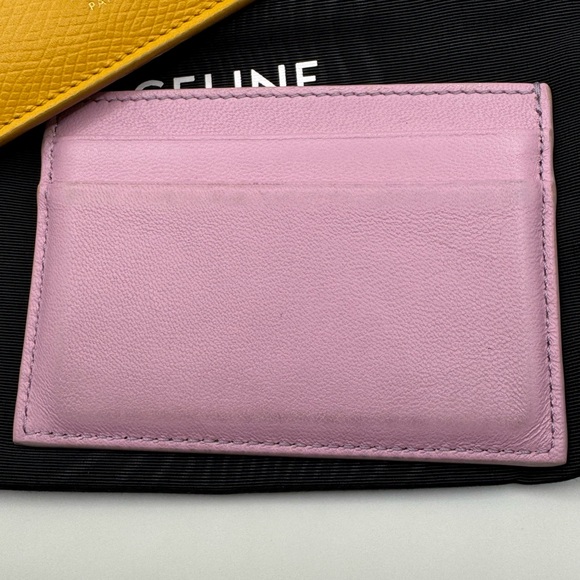 Celine Yellow and Pink Leather Card Holders - Picture 3 of 7